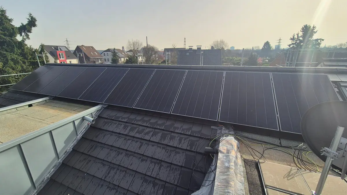 PV-Anlage auf einem Pultdach in Meerbusch, 14 kWp